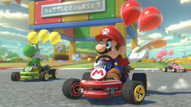 <em>Mario Kart 8 Deluxe</em> for the Nintendo Switch.