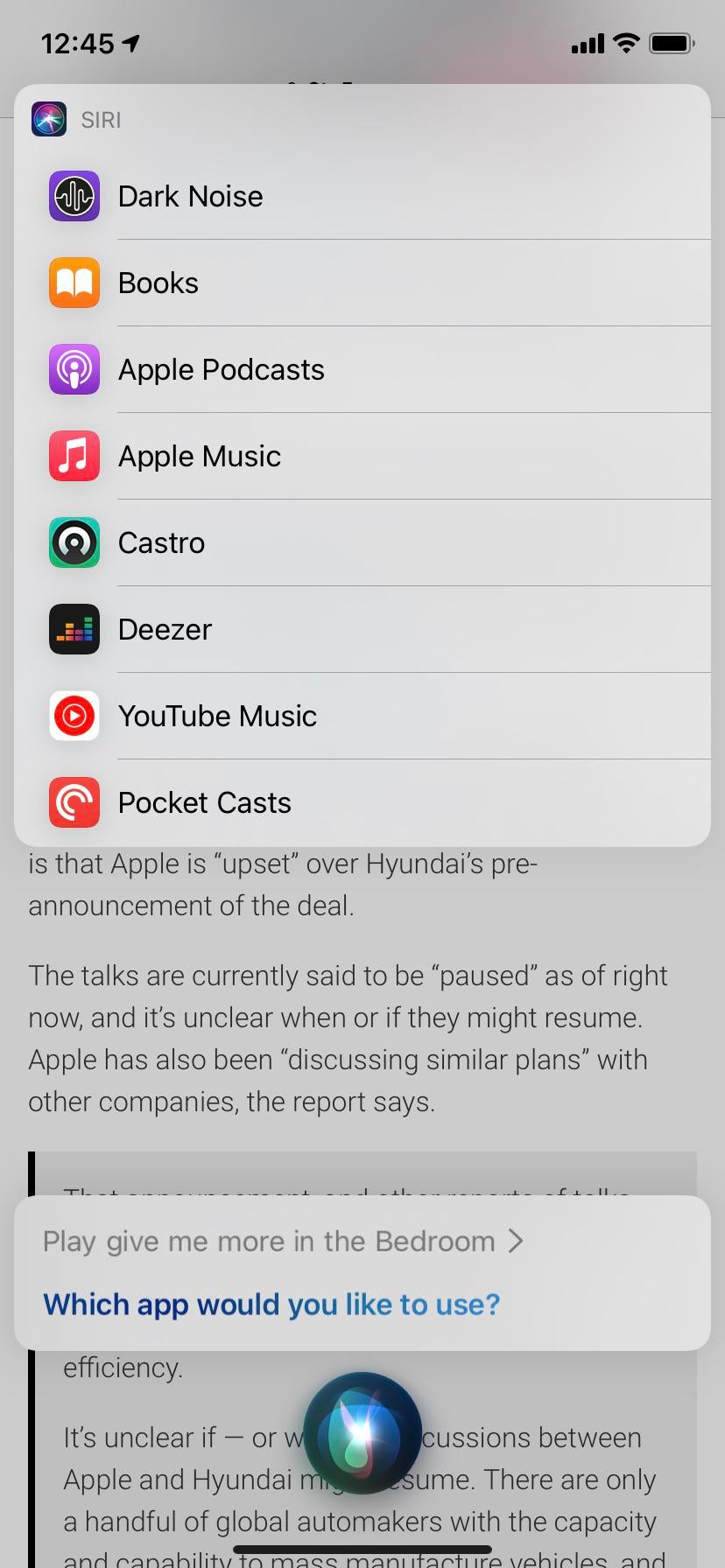 Soon, you may be able to change the default music service in iOS