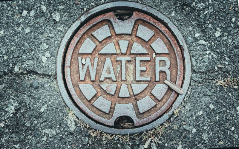 Stock photo of a main water cover.