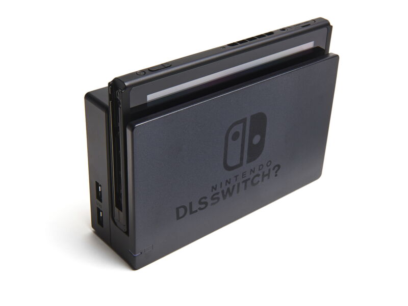 An artist's estimation of how a new DLSS-fueled Nintendo Switch dock might look.