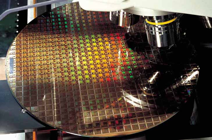 Chip wafer at TSMC plant