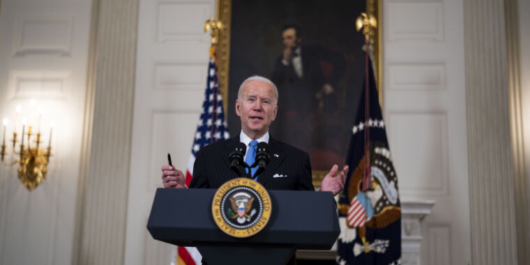 Biden pushes EV chargers while six utilities plan a unified network