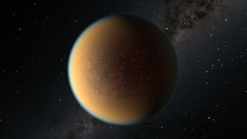 Rendering of a hazy planet.