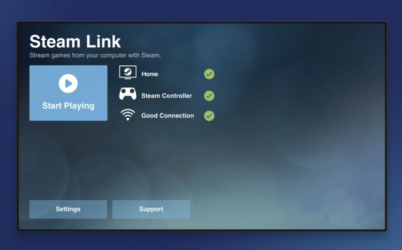 A screenshot of Steam Link for macOS.