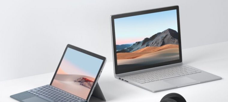 Imagem promocional de um novo laptop.