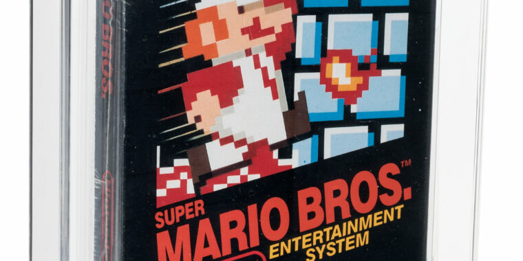 The game collection reaches new heights when Super Mario Bros.  hits bid of $ 372,000