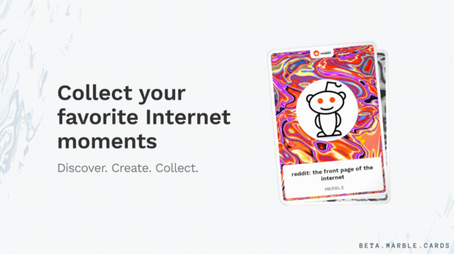 The NFT-backed "Marble Card" frame for Reddit.com has no actual connection to the creators or owners of Reddit. But does that matter?