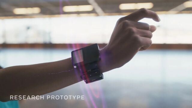 A closer look at the wearable prototype.