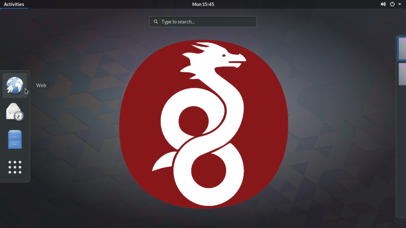 Screenshot of WireGuard's fearsome logo.