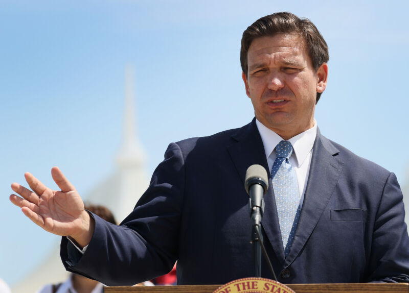 Florida Gov. Ron Desantis In Miami On April 08, 2021.