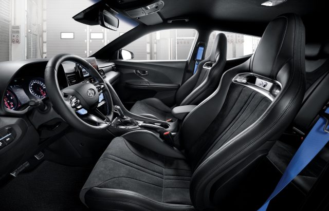 The interior of the Hyundai Veloster N