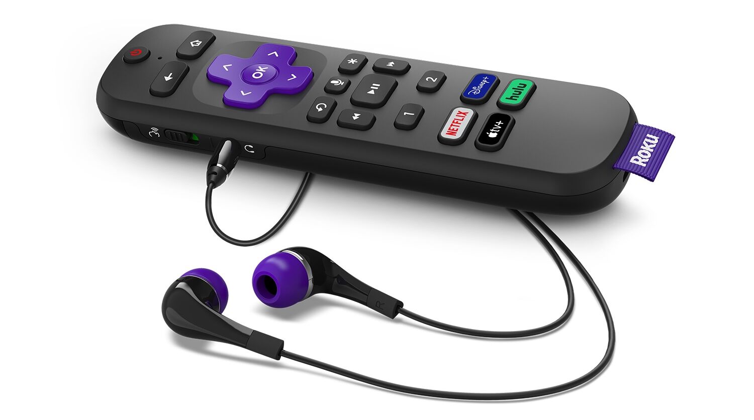 Roku Streaming Stick 4K+ with Voice Remote, Wired Earbuds and Voucher 