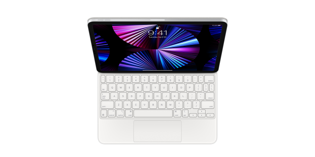 La nueva alternativa blanca al Magic Keyboard para iPad Pro.