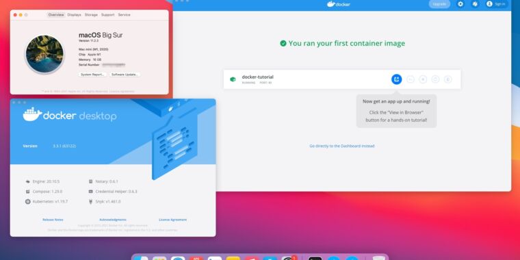 Popular software development tool Docker gets Apple M1 support - Ars Technica