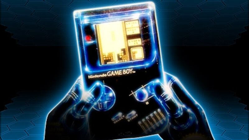 Promotional image of original Nintendo Game Boy.