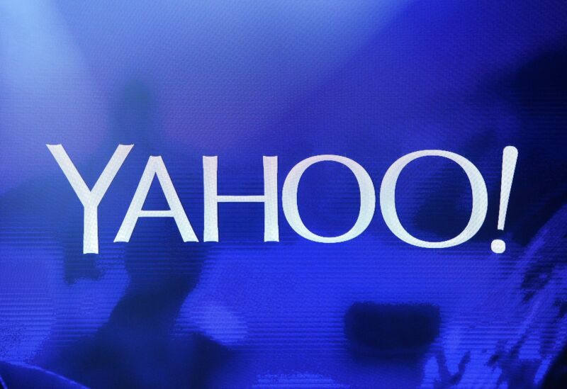 Un logotipo de Yahoo.