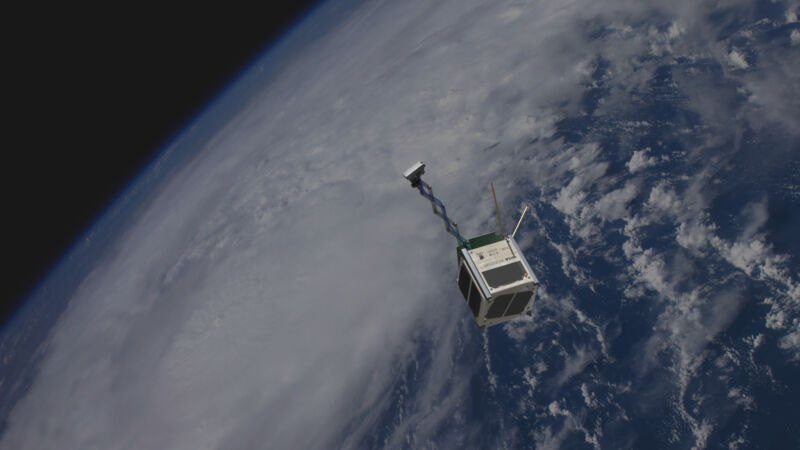 Technology Artist's conception of the satellite in orbit.
