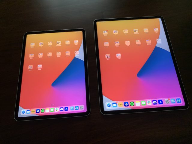 A Screen-Size Comparison Of The 11-Inch And 12.9-Inch Ipad Pro Side By Side.