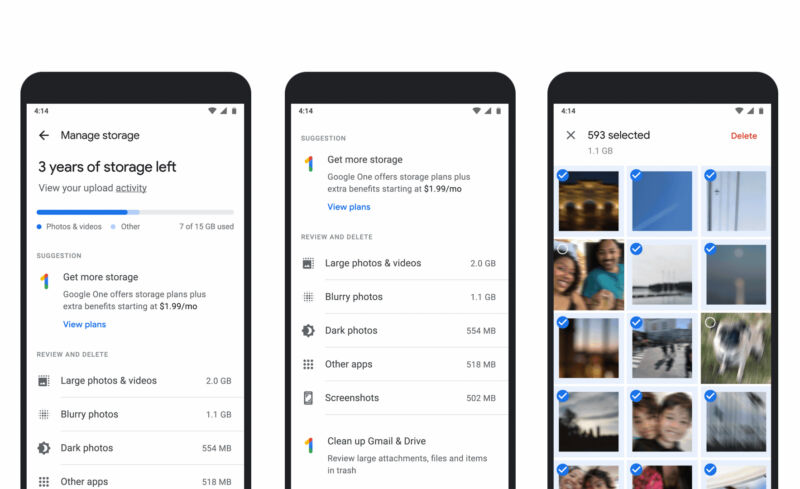 L'Outil De Gestion Du Stockage Google Photos.