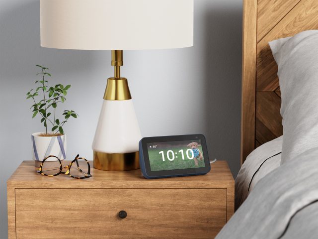 The Echo Show 5 can serve as a bedside clock when not used for more involved tasks.