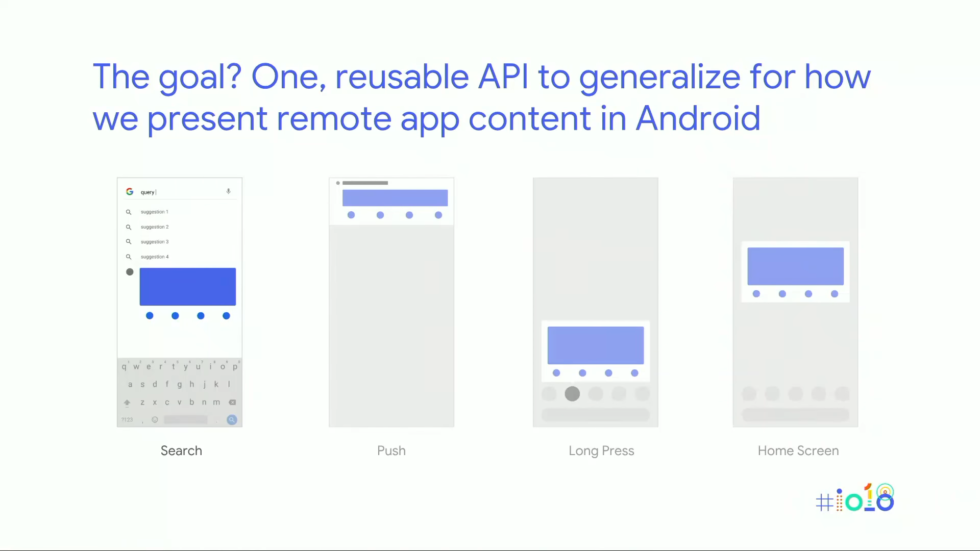 The Slices API is dead, but maybe the new widget API will offer something similar? A single block of code that can display in multiple places?