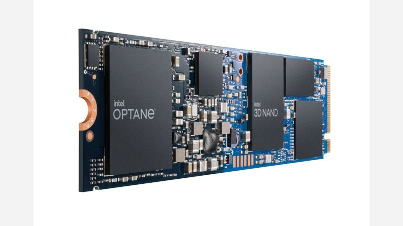 The new Intel H20 looks like a standard NVMe SSD—but it packs both slow QLC NAND and ultra-fast Optane into separate chips on the same M.2 drive.