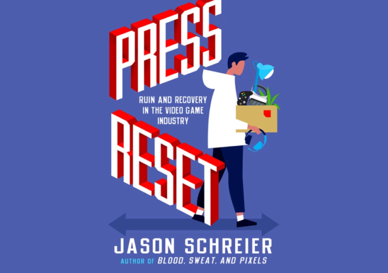 Cover art for Jason Schreier's latest deep dive on the game industry, <em>Press Reset</em>.