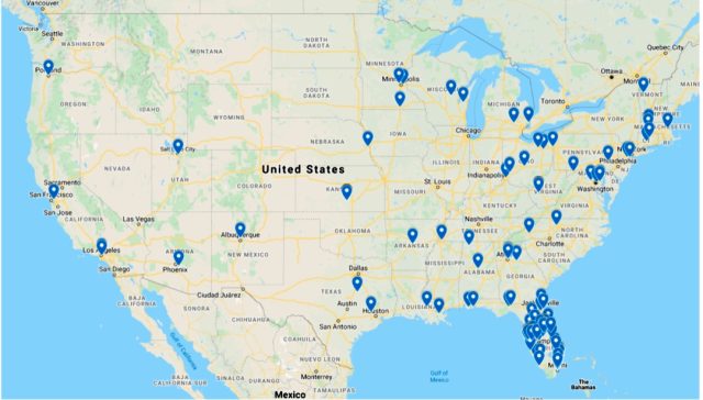 Geolocalización de equipos cliente estadounidenses con huellas dactilares.