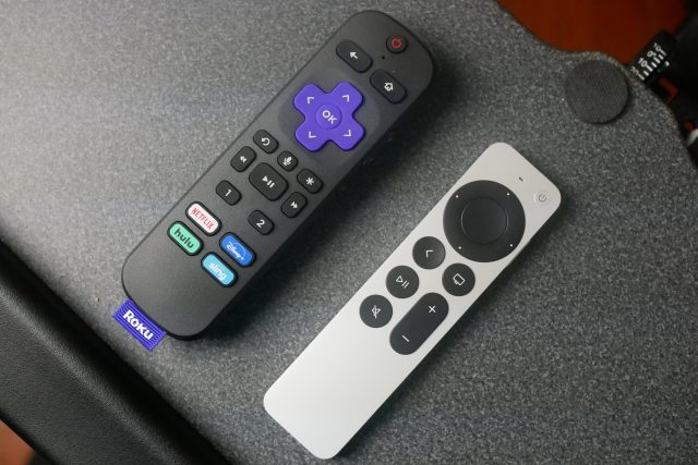 Apple's new Siri Remote (right) is a nice upgrade for anyone who is constantly frustrated with the sensitive touchpad on older Apple TV selectors.