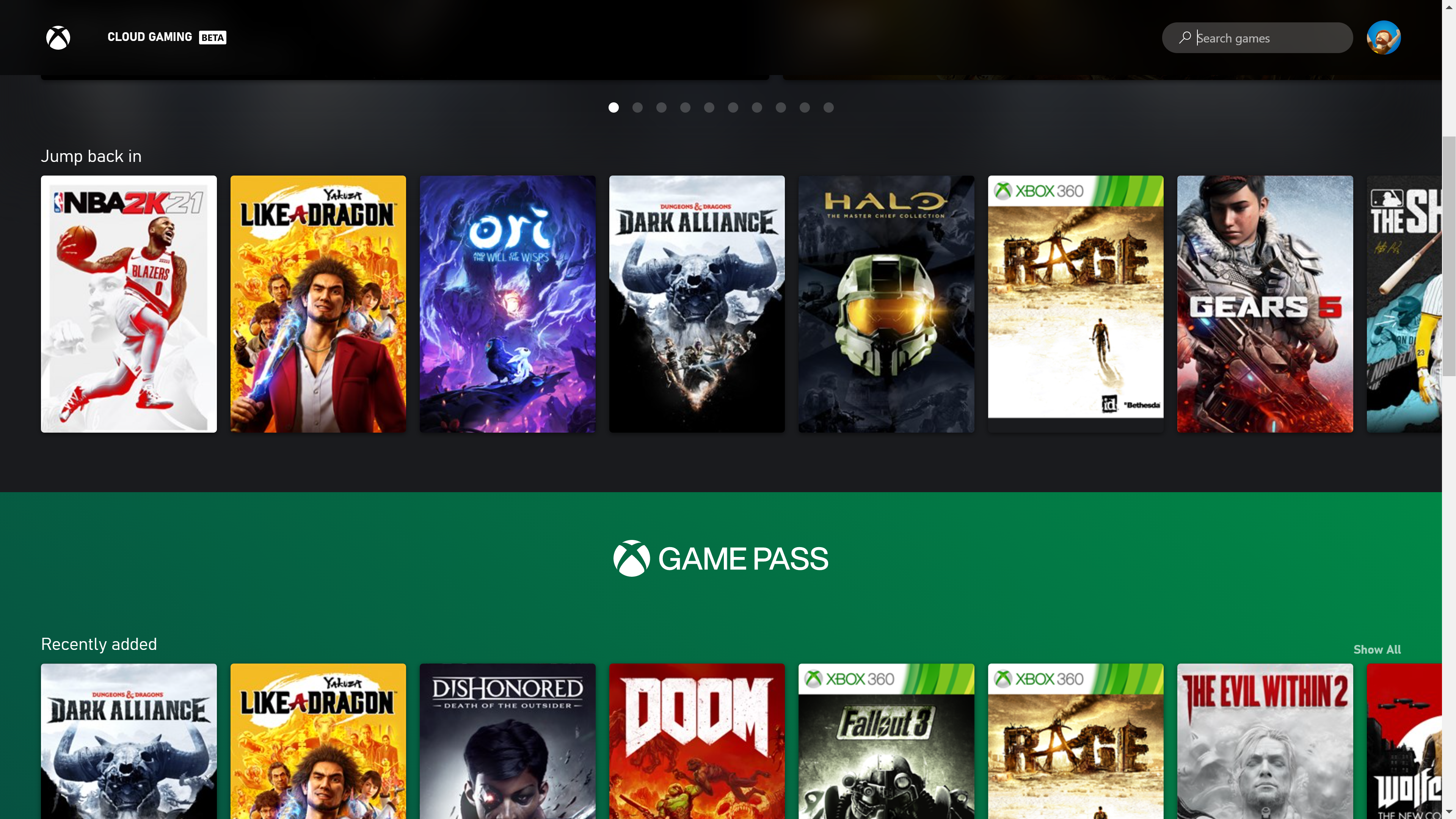 Xbox Cloud Gaming expanding beyond Game Pass titles