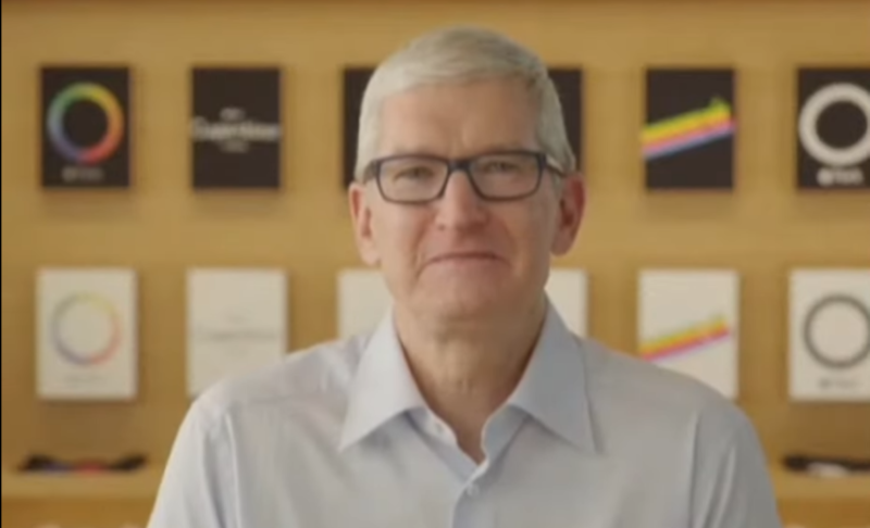 Apple Ceo Tim Cook Being Interviewed Remotely By Brut.