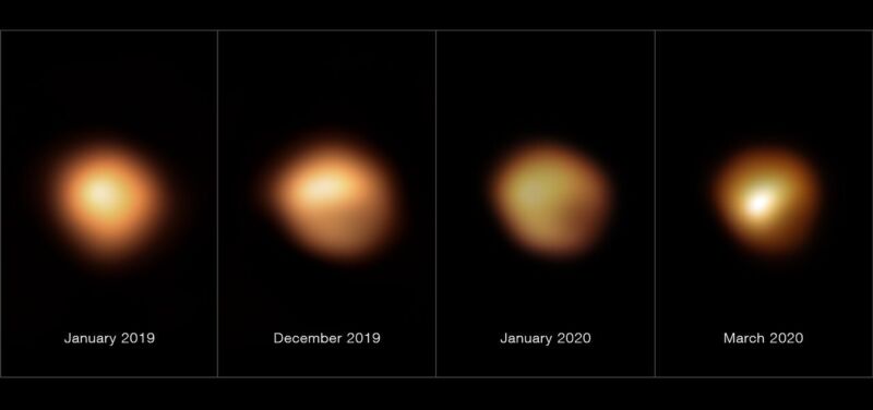 Blurry images of a faraway star.