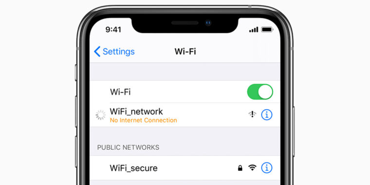 There’s a bug in iOS that disables Wi-Fi connectivity when devices join a network that uses a booby-trapped name, a researcher disclosed over the we