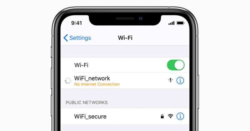 Photo en gros plan des paramètres Wi-Fi sur un smartphone.