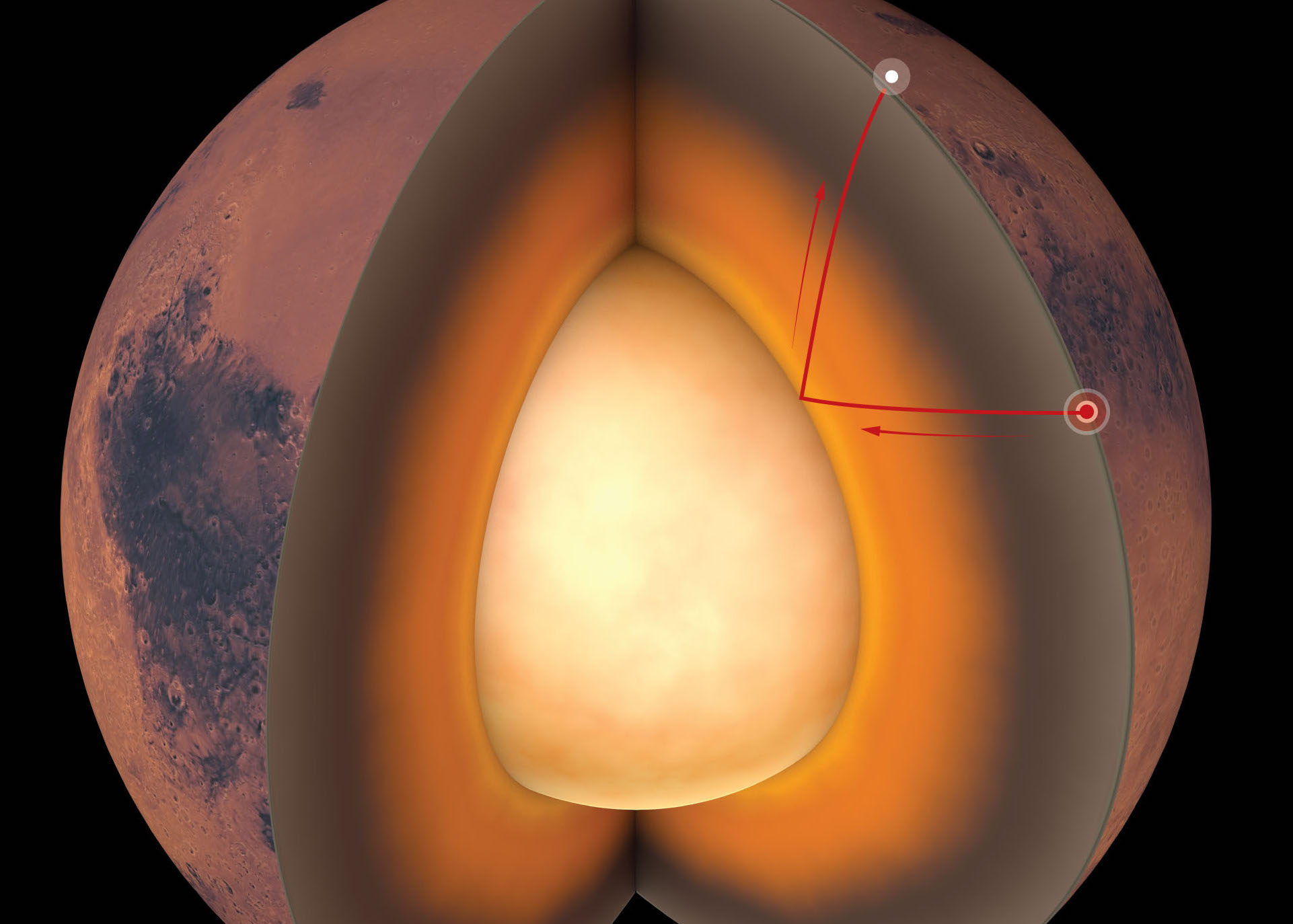 Red Planet Has A Big Core Complex Crust Ars Technica