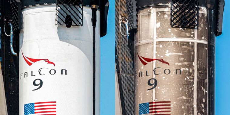 Falcon 9, bir yıl içinde uzaya yapılan 8 uçuştan sonra böyle görünüyor