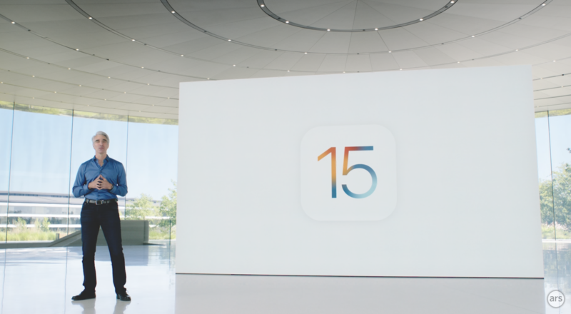 Apple CEO Craig Federighi unveiled iOS 15 this summer. That version will come later this year.