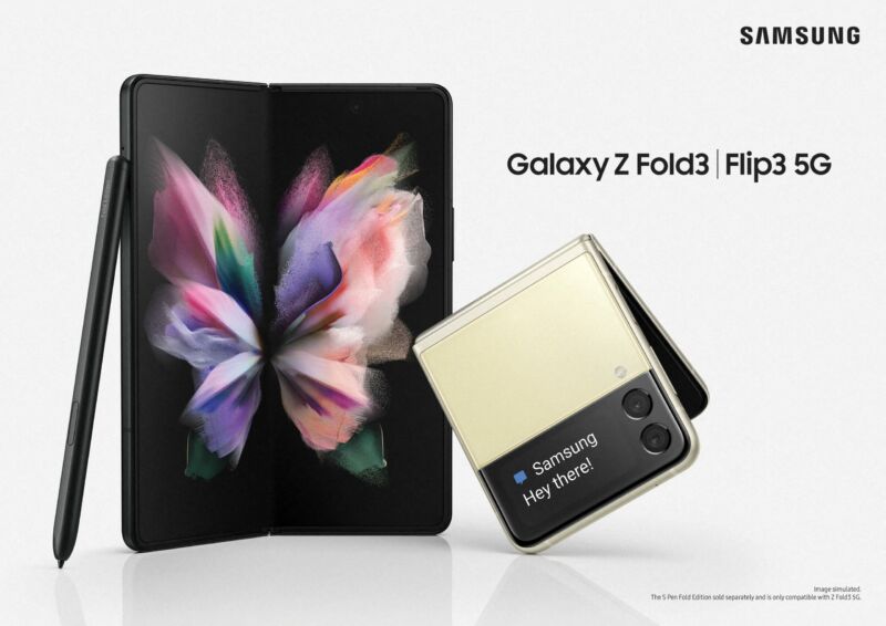 Samsung's Galaxy Z Fold 3 (the big one) and the Flip 3 (the little one). Given the realities of the supply chain and Google's relationship with Samsung, Google's foldables will probably look pretty similar to this. 