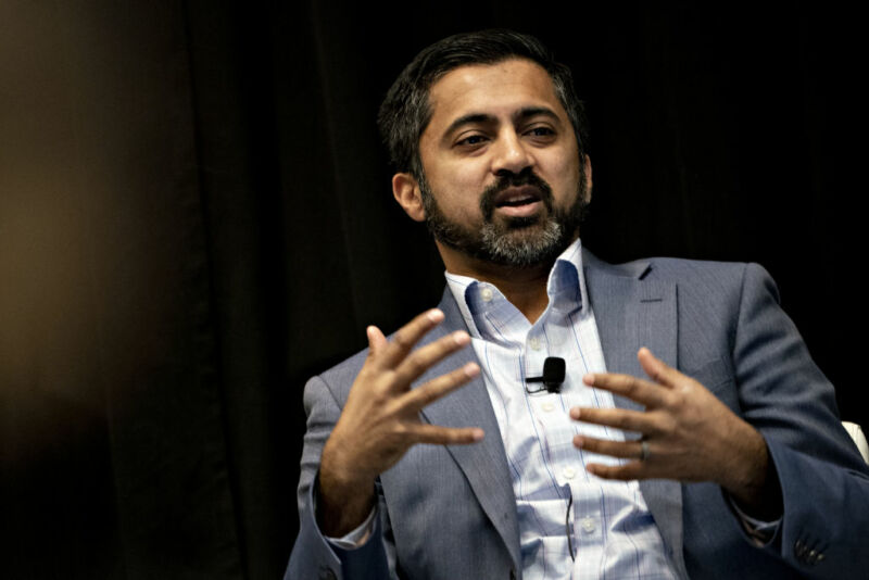 Chirag Parikh, then-Microsoft Azure Space lead at Microsoft Corp., speaks during a discussion at the Satellite 2020 Conference in Washington, DC.