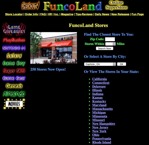 Buying games through the Funcoland website was an early sign of the changing landscape.