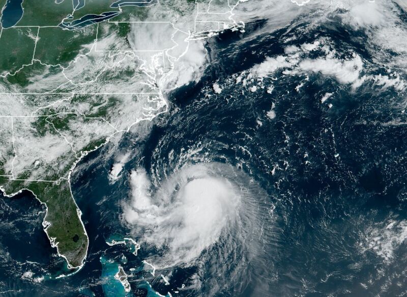 Henri satellite appearance as of 10:30 am ET (14:30 UTC) on Friday.