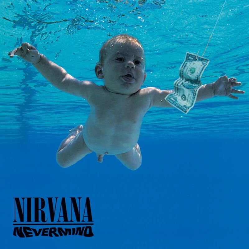 Nirvana's <em>Nevermind</em> album cover.