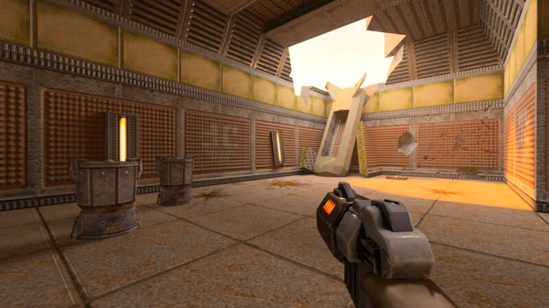 We wonder how the "revitalized" <em>Quake</em> will compare to this 2019 raytracing update of <em>Quake II</em>.’><figcaption class="caption" readability="1.8653846153846">
<div class="caption-text" readability="31.711538461538"><a href="https://cdn.arstechnica.net/wp-content/uploads/2021/08/quakertx.jpg" class="enlarge-link" data-height="1440" data-width="2560">Enlarge</a> <span class="sep">/</span> We wonder how the “revitalized” <em>Quake</em> will compare to this 2019 raytracing update of <em>Quake II</em>.</div>
</figcaption></figure>
<aside id="social-left" class="social-left" aria-label="Read the comments or share this article">
</aside>
<p><!-- cache hit 151:single/related:1eded96c46973180985c025da52c7d69 --><!-- empty --></p>
<p>After two shiny, <a href="https://arstechnica.com/gaming/2016/05/doom-2016-single-player-review-back-to-basics/">modernized updates</a> to the <a href="https://arstechnica.com/gaming/2020/03/doom-eternal-review-a-welcome-return-to-hell-on-earth/">venerable <em>Doom</em> franchise</a> in recent years, it looks like Bethesda and fellow Zenimax subsidiary MachineGames (<em>Wolfenstein: The New Order</em>) are getting ready to announce a “revitalized edition” of <em>Quake</em>.</p>
<p>That tidbit comes by way of the recently posted schedule for <a href="https://quakecon.bethesda.net/en/">Bethesda’s virtual QuakeCon 2021</a>, which will be streamed online next week. As <a href="https://xboxera.com/2021/08/12/a-revitalized-edition-of-quake-to-be-announced-at-quakecon-per-the-now-scrubbed-description-of-the-lets-talk-quake-event/">noticed by Xbox Era</a> (and still visible in <a href="https://web.archive.org/web/20210812154929/https://quakecon.bethesda.net/en/schedule/">this archived version</a>), the schedule initially included a description for a “Let’s talk <em>Quake</em>” session that mentioned participants will “discuss the additional content MachineGames have contributed <em>to this revitalized edition</em> [emphasis added].”</p>
<p>That line was scrubbed from <a href="https://quakecon.bethesda.net/en/schedule/">the live version of the schedule</a> sometime in the last 24 hours, implying that someone jumped the gun in mentioning the new “revitalized” edition. But the current listing still mentions that “Quake is back,” which suggests we might hear an official announcement at the “QuakeCon Digital Welcome + Celebrating 25 Years of Quake with id Software and MachineGames” opening session on Thursday, August 19.</p>
<p>This wouldn’t be MachineGames’ first dip into the <em>Quake</em> pool. Back in 2016, the developer released <a href="https://twitter.com/machinegames/status/746363189768650752?lang=en">a semi-official new mission pack</a> for the original <em>Quake</em>, titled <a href="https://quake.fandom.com/wiki/Episode_5:_Dimension_of_the_Past">“Dimension of the Past</a>,” as part of <a href="https://arstechnica.com/civis/viewtopic.php?f=22&t=1309101">the game’s 20th anniversary celebration</a>.</p>
<p>Bethesda hasn’t totally ignored the <em>Quake</em> franchise since then, either. The 2017 release of <a href="https://arstechnica.com/gaming/2016/08/quakecon-2016-kicks-off-with-gameplay-reveals-for-quake-champions-prey/">multiplayer-focused <em>Quake Champions</em></a> was followed by <a href="https://arstechnica.com/gaming/2019/05/quake-ii-gets-free-real-time-raytracing-updates-june-6/">a slick-looking raytracing-enabled update for <em>Quake 2</em></a> in 2019.</p>
<p>For now, we’re left to speculate on what exact “revitalizations” MachineGames has in mind for this “revitalized” edition. While we wait, we’ll throw that speculation to the comments section—what would you like to see in a version of <em>Quake</em> updated for modern times?</p>
</p></div>
<!-- A generated by theme --> 
<script async src="//pagead2.googlesyndication.com/pagead/js/adsbygoogle.js"></script><div class="td-g-rec td-g-rec-id-content_bottom tdi_3_21a td_block_template_5 ">
<style>
/* custom css */
.tdi_3_21a.td-a-rec{
text-align: center;
}.tdi_3_21a .td-element-style{
z-index: -1;
}.tdi_3_21a.td-a-rec-img{
text-align: left;
}.tdi_3_21a.td-a-rec-img img{
margin: 0 auto 0 0;
}@media (max-width: 767px) {
.tdi_3_21a.td-a-rec-img {
text-align: center;
}
}
</style><script type="text/javascript">
var td_screen_width = window.innerWidth;
if ( td_screen_width >= 1140 ) {
/* large monitors */
document.write(