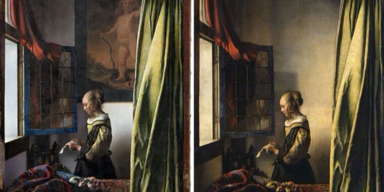 Restored Vermeer painting finally reveals hidden Cupid in background
