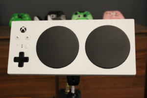 The <a href="https://arstechnica.com/gaming/2018/05/xbox-adaptive-controller-a-bold-answer-to-the-tricky-world-of-accessible-gaming/">Microsoft Adaptive Controller</a> is easily the most prominent example of adaptive controls.