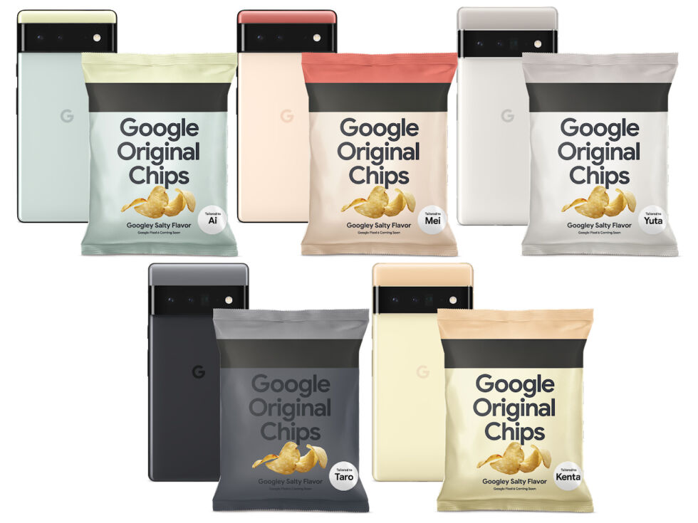Google's Tensor SoC gets a promotional bag of potato chips—but only in Japan.
