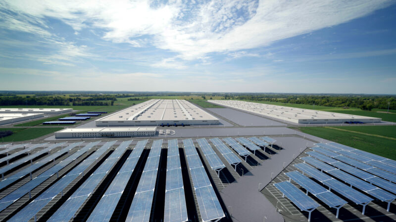 Un rendu du campus BlueOvalSK à Glendale, Kentucky. 