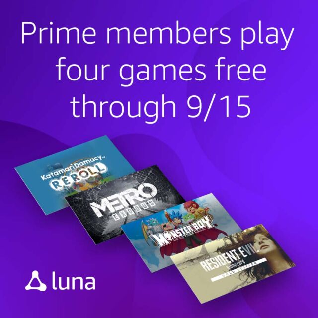 Get free  Luna cloud games with Prime Gaming