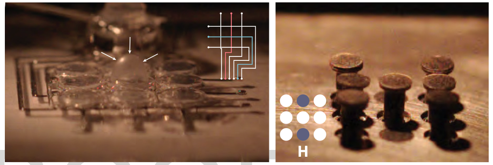 Two images that show the change in surfaces triggered by combustion.