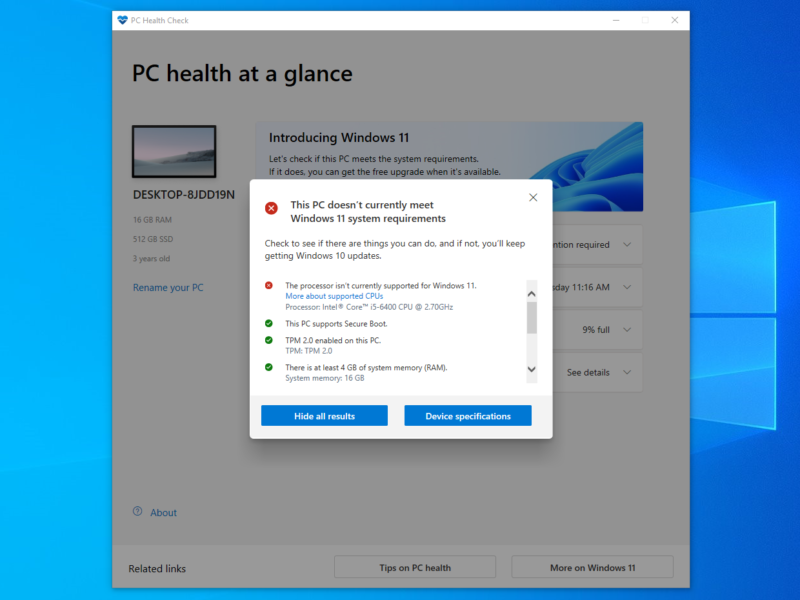 It doesn't fix how strict the new Windows requirements are, but the new PC Health Check app can at least give you detailed information and more useful recommendations.